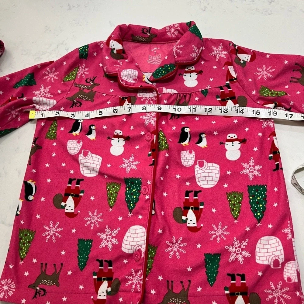 Carter's Pink Pajama Set with Winter Characters